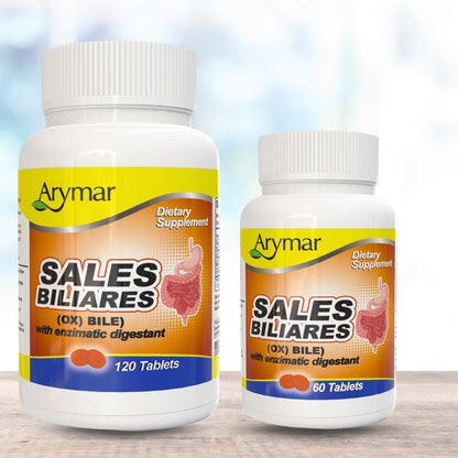 Arymar Sales Biliares Ox Galle mit Verdauungsenzymen 60 Tabletten