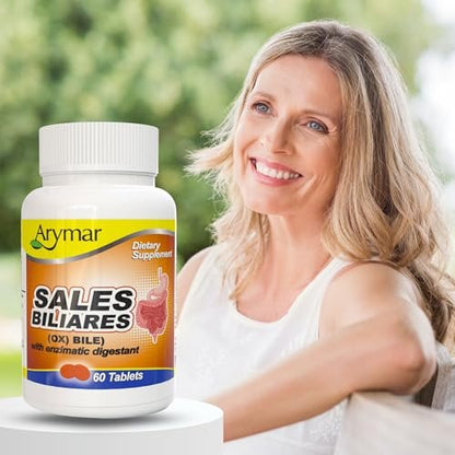 Arymar Sales Biliares Ox Galle mit Verdauungsenzymen 60 Tabletten