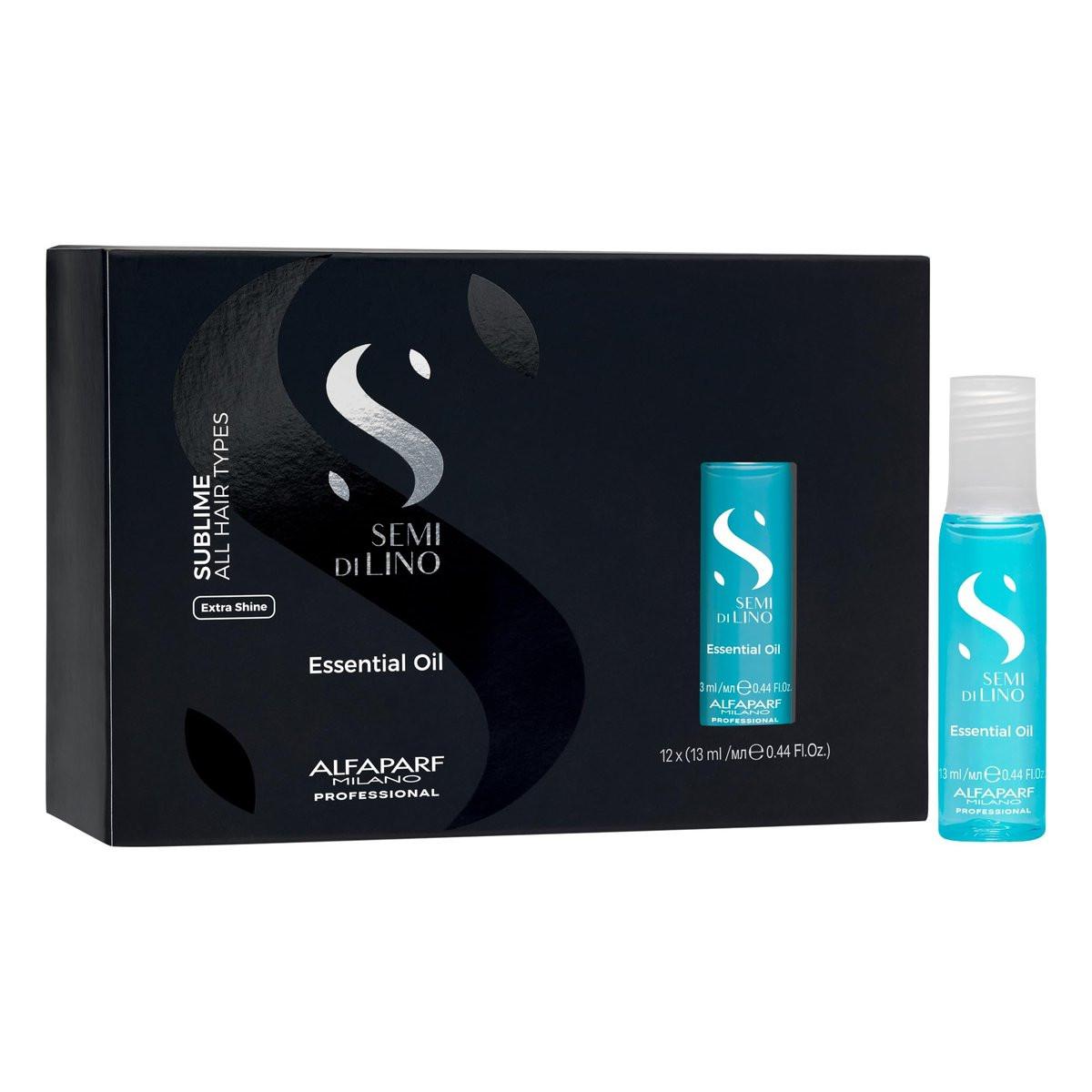 ALFAPARF MILANO Semi Di Lino Sublime Essential Hair Oil Treatment – Leichte Haarpflege für glänzendes, geschmeidiges Haar (12 Vials à 0,44 fl oz)