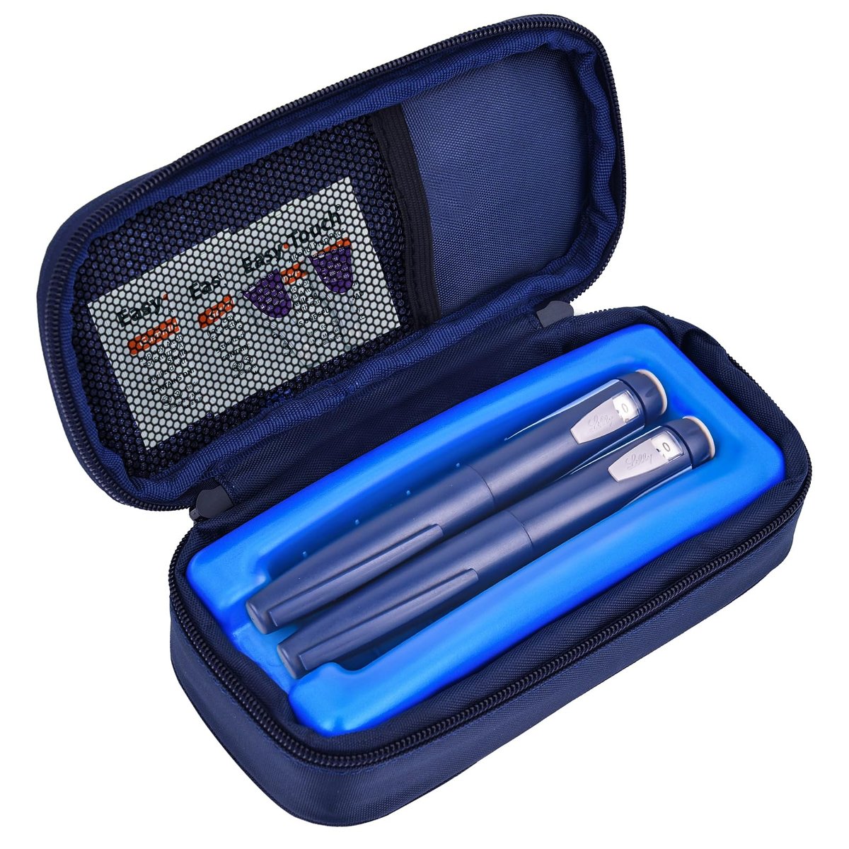 Cruxer Insulin-Kühler Reiseetui für Stifte – TSA-geprüfte, isolierte Medikamententasche mit Kühlakkus – Diabetes-Reiseorganizer für Insulin-Pens