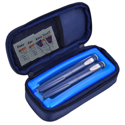 Cruxer Insulin-Kühler Reiseetui für Stifte – TSA-geprüfte, isolierte Medikamententasche mit Kühlakkus – Diabetes-Reiseorganizer für Insulin-Pens