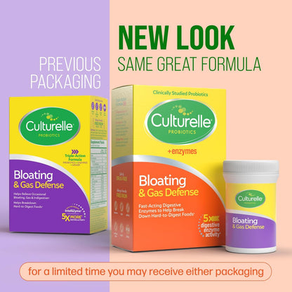 Culturelle Blähungen & Gas Abwehr – Verdauungsenzyme & Probiotika für die Verdauungsgesundheit, 30 Kapseln, unterstützt bei gelegentlichen Verdauungsbeschwerden