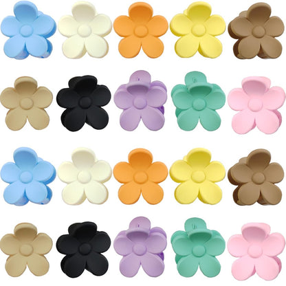 ROYHOO 20 Stück 4cm Blumige Claw Clips - Kleine Haarspangen für Frauen & Mädchen, Dünnes/Mitteldickes/Dickes Haar, 10 Farben, Starker Halt, Antirutsch, Haarklammern-Set