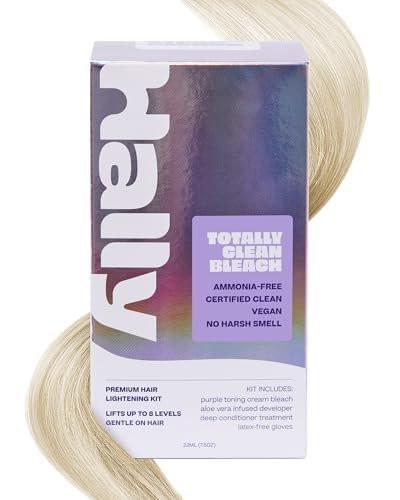 Hally Gentle Hair Bleach Kit – Ammoniakfreier Haarentfärber mit Pflegesystem | Sanfte Aufhellung bis zu 8 Stufen | Vegan, ohne PPD, ohne Resorcinol | Salon-inspiriertes, völlig sauberes Bleaching für zu Hause