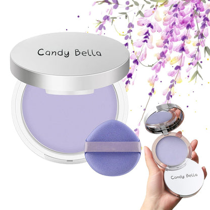 Matte Foundation Puder, Jelly Setting Puder mit Mini-Puff, Puderfreie ölkontrollierende Gesichtspresspuder für langanhaltendes seidig-weiches, wasserfestes Make-up
