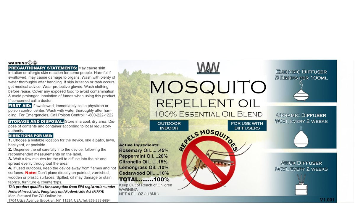 W4W Mückenöl – 100% reines ätherisches Öl Blend – 118 ml – Gegen Mücken, Gnats & andere Fluginsekten – Für Diffusoren, Sprays, Lotionen & Seifen – Tropfflasche