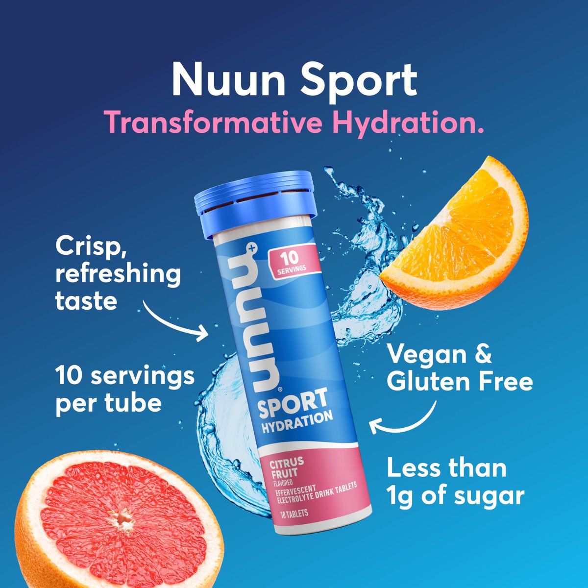 Nuun Sport Elektrolyt-Tabletten mit Magnesium, Calcium, Kalium, Chlorid & Natrium – Glutenfrei & Vegan, gemischter Geschmack, 4er-Pack (40 Portionen insgesamt)