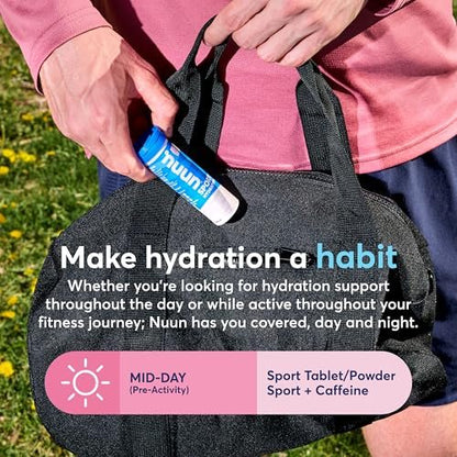 Nuun Sport Elektrolyt-Tabletten mit Magnesium, Calcium, Kalium, Chlorid & Natrium – Glutenfrei & Vegan, gemischter Geschmack, 4er-Pack (40 Portionen insgesamt)