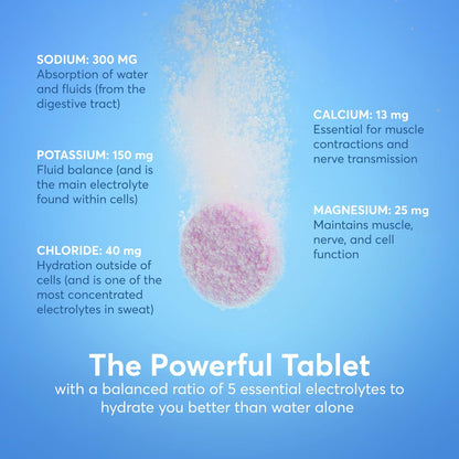 Nuun Sport Elektrolyt-Tabletten mit Magnesium, Calcium, Kalium, Chlorid & Natrium – Glutenfrei & Vegan, gemischter Geschmack, 4er-Pack (40 Portionen insgesamt)