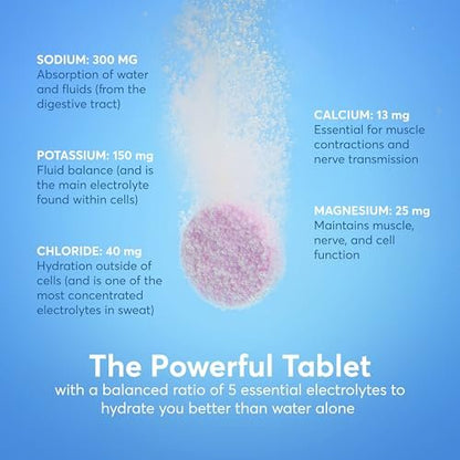 Nuun Sport Elektrolyt-Tabletten mit Magnesium, Calcium, Kalium, Chlorid & Natrium – Glutenfrei & Vegan, gemischter Geschmack, 4er-Pack (40 Portionen insgesamt)