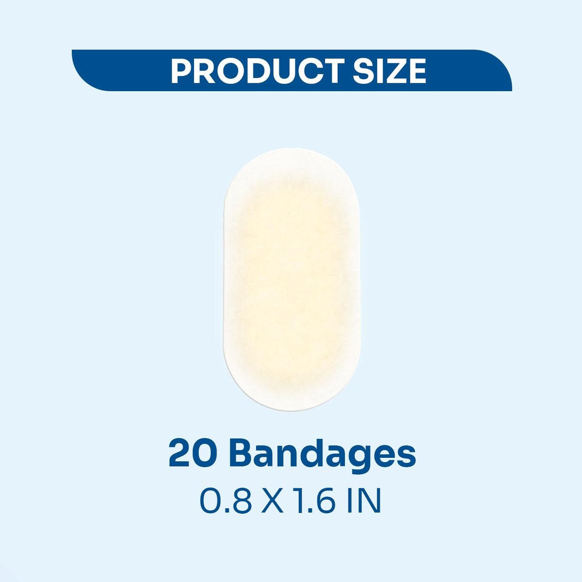 Conkote Hydrokolloid-Gel-Bandagen 20 Stück, wasserdicht, 0,82 x 1,61 Zoll, kleine Hydrokolloid-Wundauflagen für Finger, Zehen und Ferse