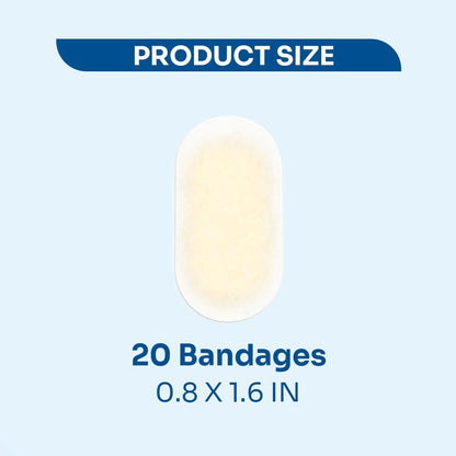 Conkote Hydrokolloid-Gel-Bandagen 20 Stück, wasserdicht, 0,82 x 1,61 Zoll, kleine Hydrokolloid-Wundauflagen für Finger, Zehen und Ferse