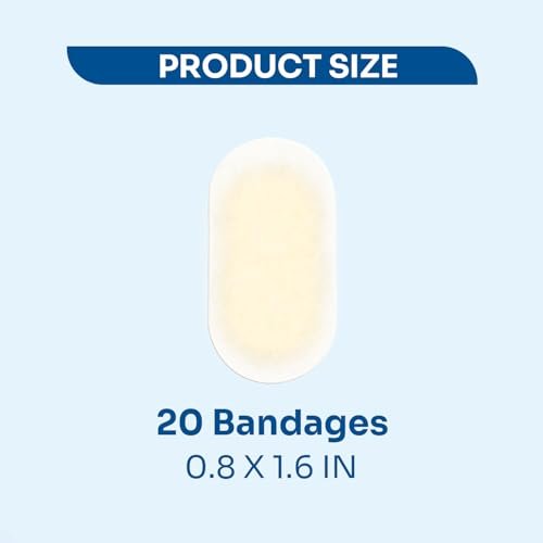 Conkote Hydrokolloid-Gel-Bandagen 20 Stück, wasserdicht, 0,82 x 1,61 Zoll, kleine Hydrokolloid-Wundauflagen für Finger, Zehen und Ferse