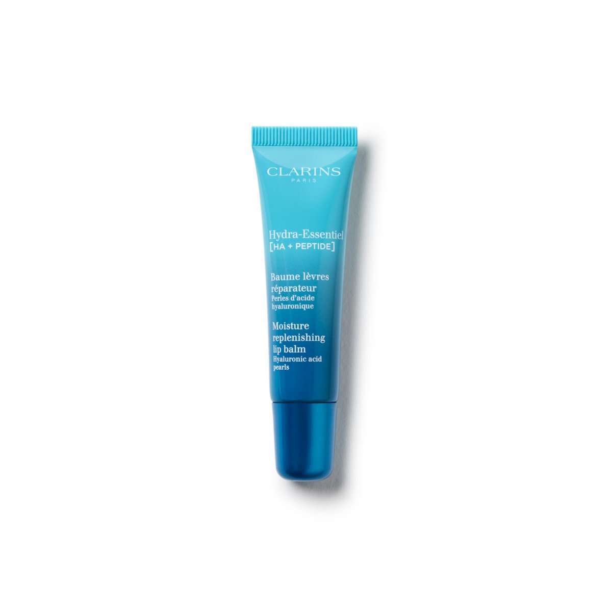 Clarins Hydra-Essentiel Feuchtigkeitsspendender Lippenbalsam – 24h Hydratation mit Hyaluronsäure & Plumping-Peptiden für alle Hauttypen, 0,5 Unzen