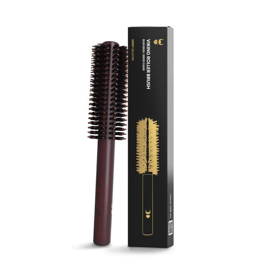 The Beard Struggle Viking Rollerbürste – Hitzebeständige Rundbürste für Haar- und Bartstyling – Reduziert Frizz & Knoten – Herren Bartbürste