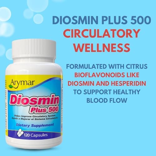 Arymar Diosmin Plus 500 – Kreislauf-Unterstützung, 500 mg, 120 Kapseln