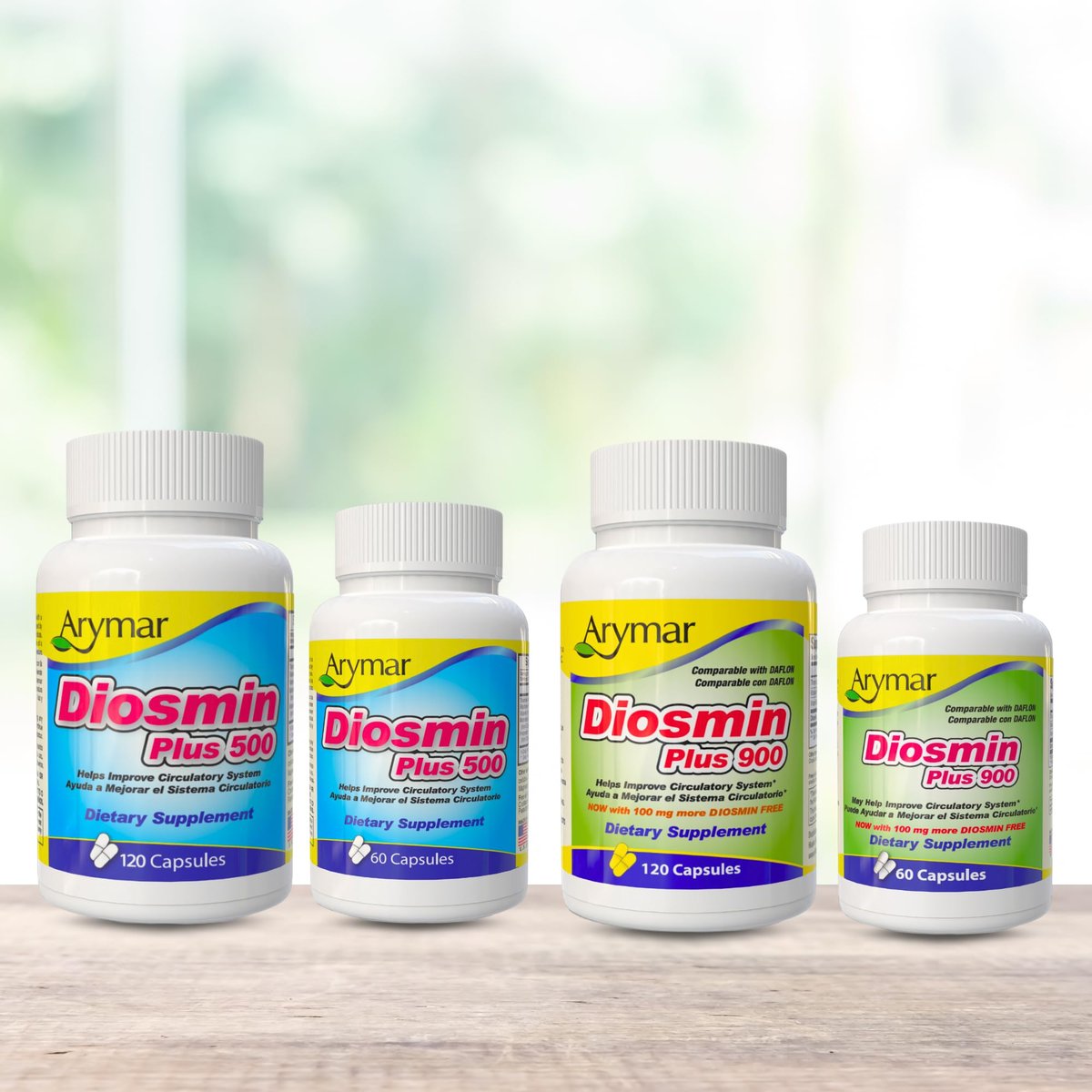 Arymar Diosmin Plus 500 – Kreislauf-Unterstützung, 500 mg, 120 Kapseln