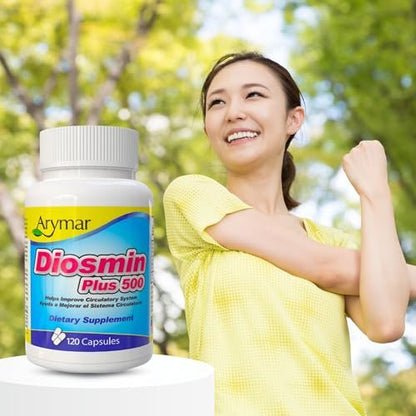 Arymar Diosmin Plus 500 – Kreislauf-Unterstützung, 500 mg, 120 Kapseln
