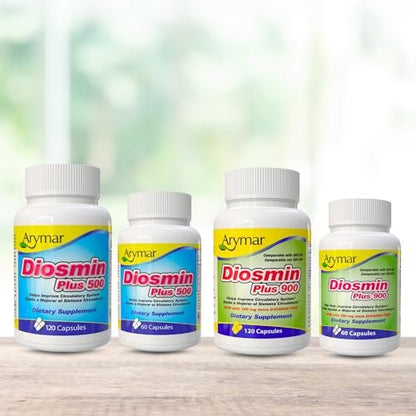 Arymar Diosmin Plus 500 – Kreislauf-Unterstützung, 500 mg, 120 Kapseln