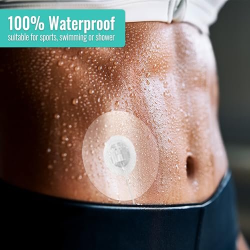 GTAGKOMMEN Universelle Klebepflaster für CGM und Insulinpumpen, 0,8-Zoll-Loch, 20 Stück, wasserdicht, 10-14 Tage haltbar, atmungsaktiv, durchsichtige Pflaster, vorgeschnittenes Klebeband, CGM-Schutz, hautfreundlich