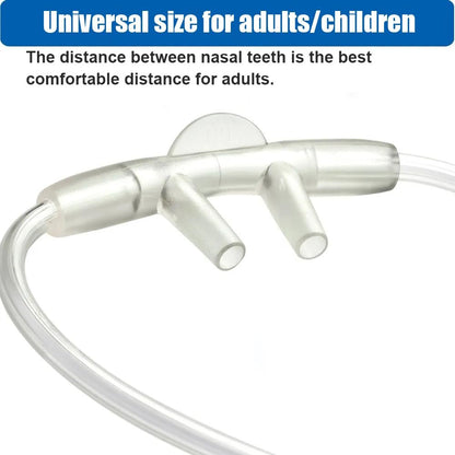 Luisddi 10er-Pack High-Flow Nasen-Oxygen-Kanüle, weiches Silikon, Standardanschluss 2,1 m, grüner Schlauch, einzeln verpackt