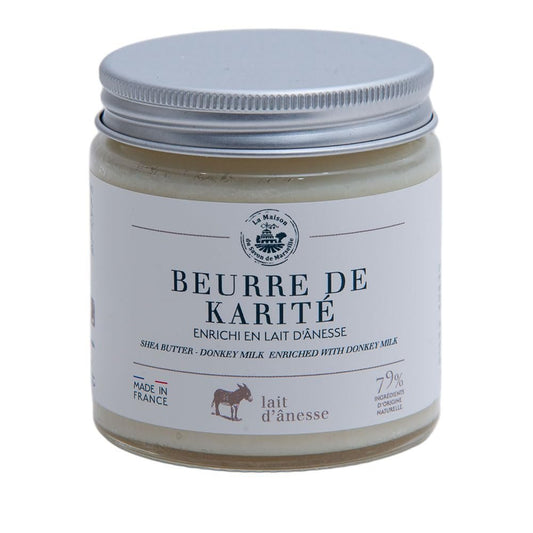 Maison du Savon de Marseille - Sheabutter angereichert mit Eselsmilch - Rein und natürlich - Geeignet für alle Haut-, Gesichts- und Haartypen - Spendet Feuchtigkeit, nährt und schützt - 120 ml