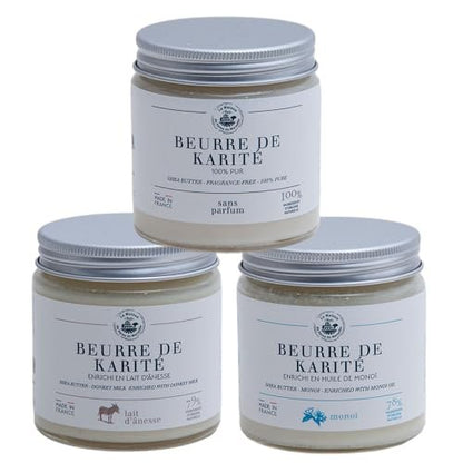 Maison du Savon de Marseille Sheabutter mit Kokosöl und Monoi - 120ml - Feuchtigkeitsspendende Körperbutter für alle Haut- und Haartypen