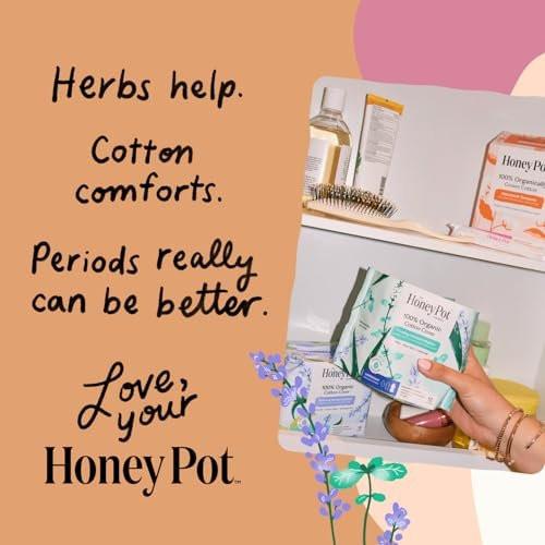 The Honey Pot Company – Kräuter-Slipeinlagen mit ätherischen Ölen und Bio-Baumwollabdeckung, 30 Stück