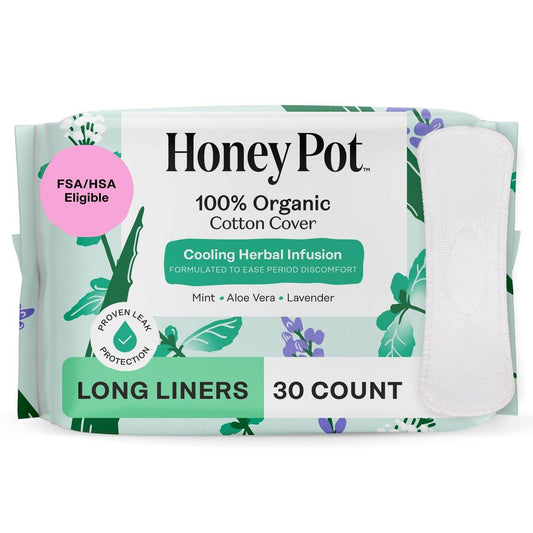 The Honey Pot Company – Kräuter-Slipeinlagen mit ätherischen Ölen und Bio-Baumwollabdeckung, 30 Stück