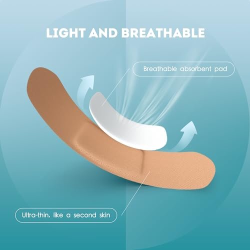 Ourmed Flexible Fabric Pflaster, 100 Stück, Latexfrei, Erste-Hilfe-Pflaster mit nicht haftendem Pad, für Wunden, Schnitte, Schürfwunden, Blasen, verschiedene Größen