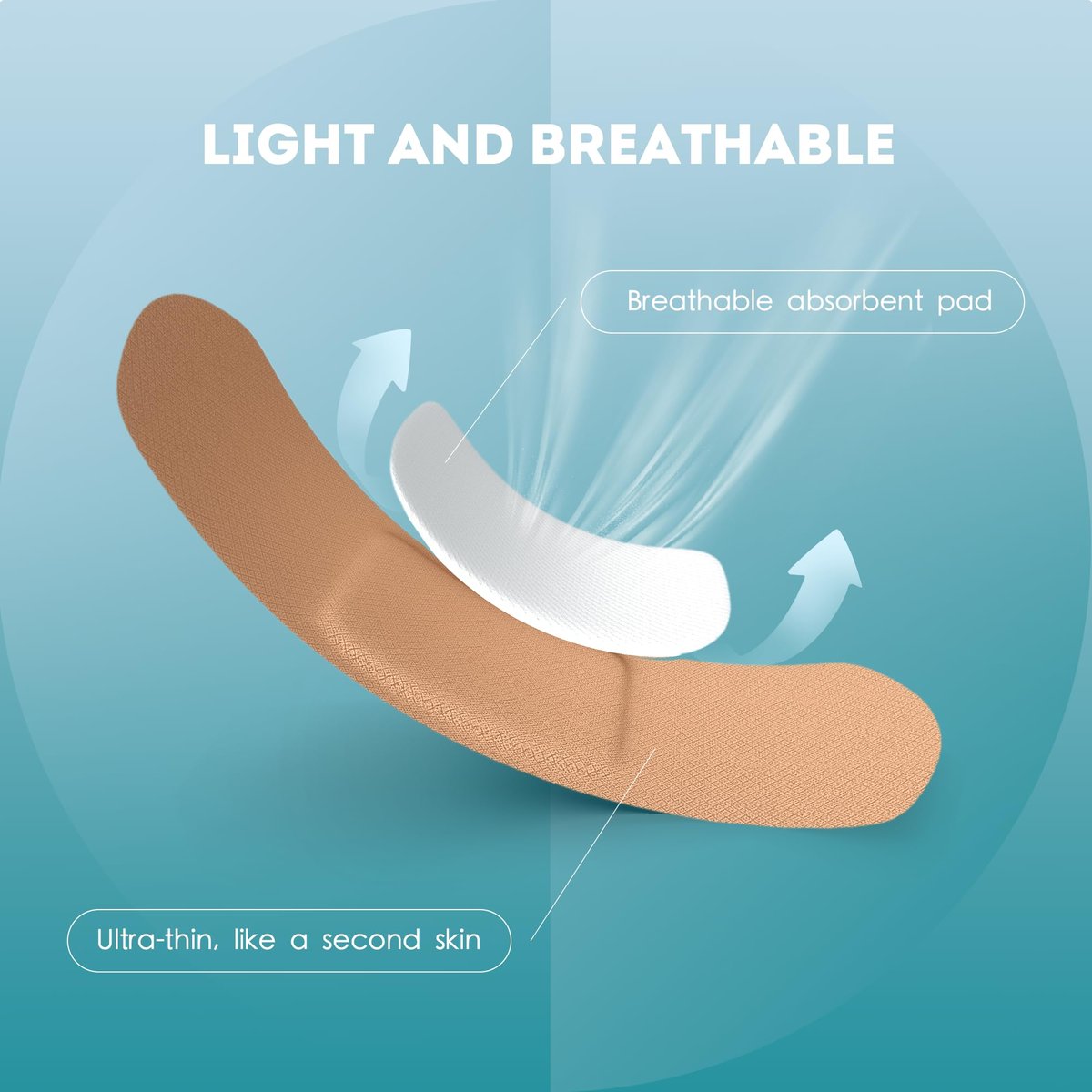 Ourmed Flexible Fabric Pflaster, 100 Stück, Latexfrei, Erste-Hilfe-Pflaster mit nicht haftendem Pad, für Wunden, Schnitte, Schürfwunden, Blasen, verschiedene Größen