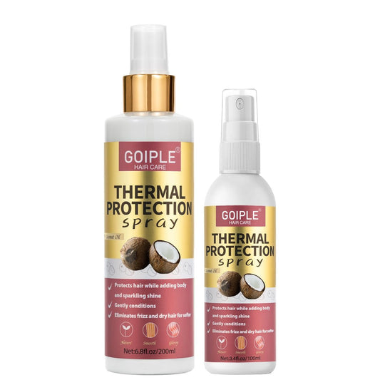 2er-Pack Kokosnuss Hitzeschutzspray für Haare – Thermo-Schutz für unterwegs, paraben- & farbstofffrei, Reisegröße