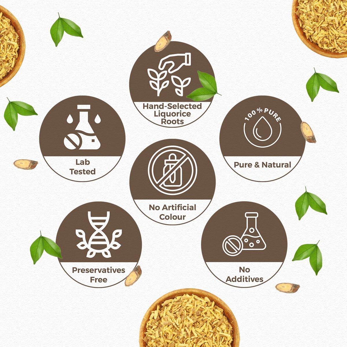 CARMEL ORGANICS Süßholz (Mulethi) Wurzel geschnitten 227 g | Indisches Yashtimadhu für Gesundheit, Haut- und Haarpflege | Glycyrrhiza Glabra | Ohne Zusatzstoffe