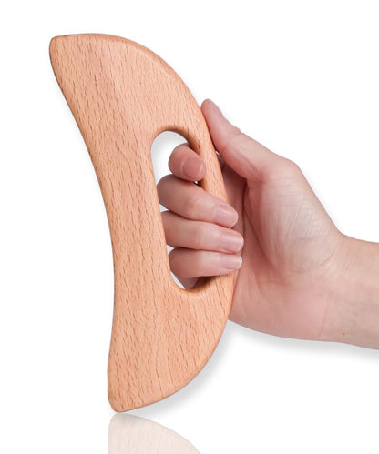 enttgo Körper Gua Sha Werkzeug aus Holz – Lymphdrainage & Anti-Cellulite Massage für Nacken, Rücken, Gesicht, Beine – Wood Therapy Massage Tool