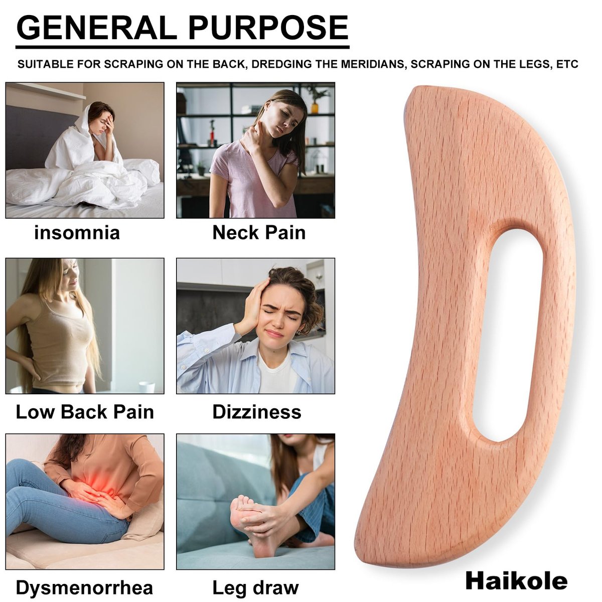 enttgo Körper Gua Sha Werkzeug aus Holz – Lymphdrainage & Anti-Cellulite Massage für Nacken, Rücken, Gesicht, Beine – Wood Therapy Massage Tool