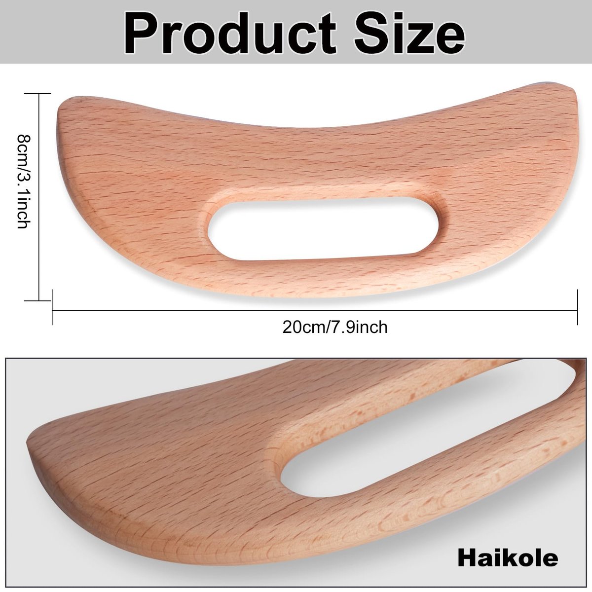 enttgo Körper Gua Sha Werkzeug aus Holz – Lymphdrainage & Anti-Cellulite Massage für Nacken, Rücken, Gesicht, Beine – Wood Therapy Massage Tool
