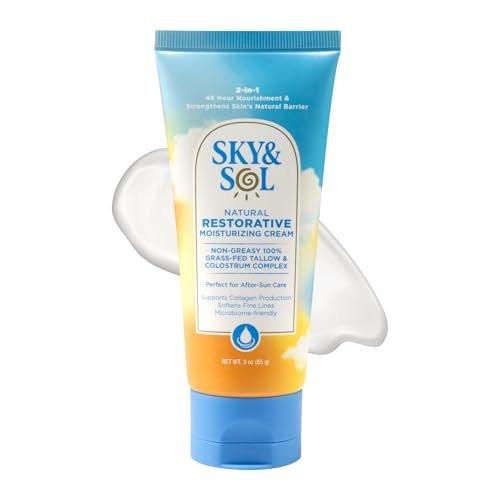 Sky and Sol Everything Cream – 100 % grasgefütterter Rindertalg Feuchtigkeitscreme für Gesicht und Körper | Tages- & Nachtpflege | Sichere natürliche Inhaltsstoffe | After-Sun Pflege | Alle Hauttypen | 85 g