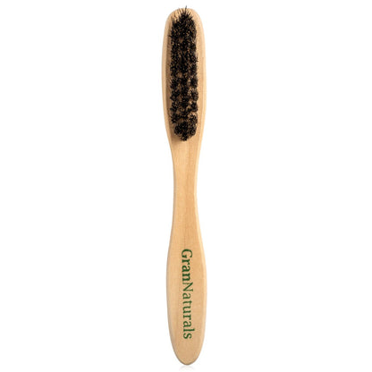 GranNaturals™ Teasing Wildschweinborstenbürste für glattes Zurückkämmen, Pferdeschwanz, Hochsteckfrisuren, Edge Control & Haarabschnitte – Holzbürste für eine glatte & elegante Frisur