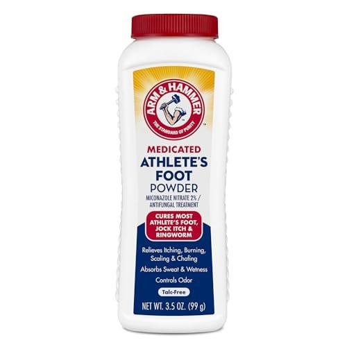 Arm & Hammer Fußpilz-Puder – Antimykotische Behandlung mit Backsoda – Lindert Juckreiz, Brennen und Geruch – Klinisch geprüfte Formel – 99 g