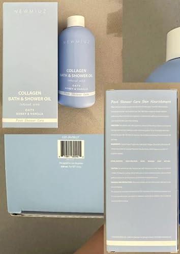 New Miuz Collagen InShower Body Conditioner – Feuchtigkeitsspendendes Pflegeöl für die Dusche mit Haferflocken, Honig & Vanille (10,14 fl oz)