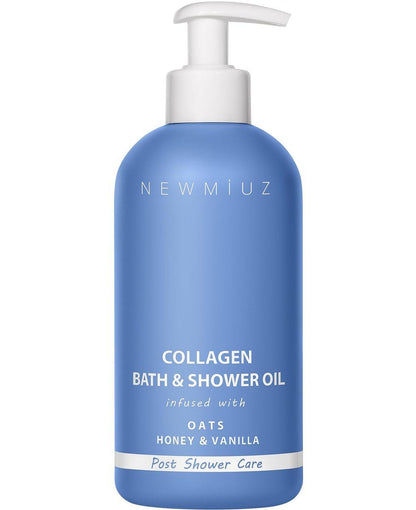 New Miuz Collagen InShower Body Conditioner – Feuchtigkeitsspendendes Pflegeöl für die Dusche mit Haferflocken, Honig & Vanille (10,14 fl oz)