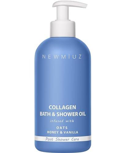 New Miuz Collagen InShower Body Conditioner – Feuchtigkeitsspendendes Pflegeöl für die Dusche mit Haferflocken, Honig & Vanille (10,14 fl oz)