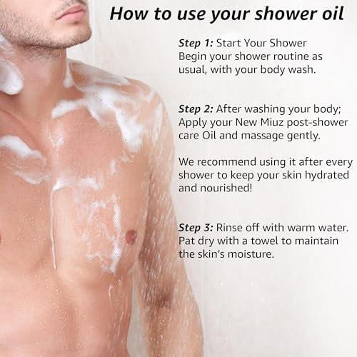 New Miuz Collagen InShower Body Conditioner – Feuchtigkeitsspendendes Pflegeöl für die Dusche mit Haferflocken, Honig & Vanille (10,14 fl oz)