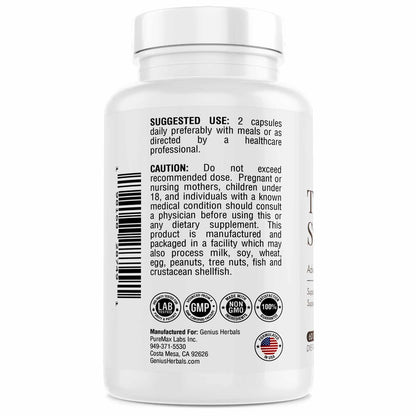 GENIUS HERBALS Schilddrüsenunterstützung – Fortschrittliche Formel mit Jod, unterstützt Stoffwechsel & Energie, fördert eine gesunde Schilddrüse. Nicht-GMO Schilddrüsenpräparat – 60 Kapseln