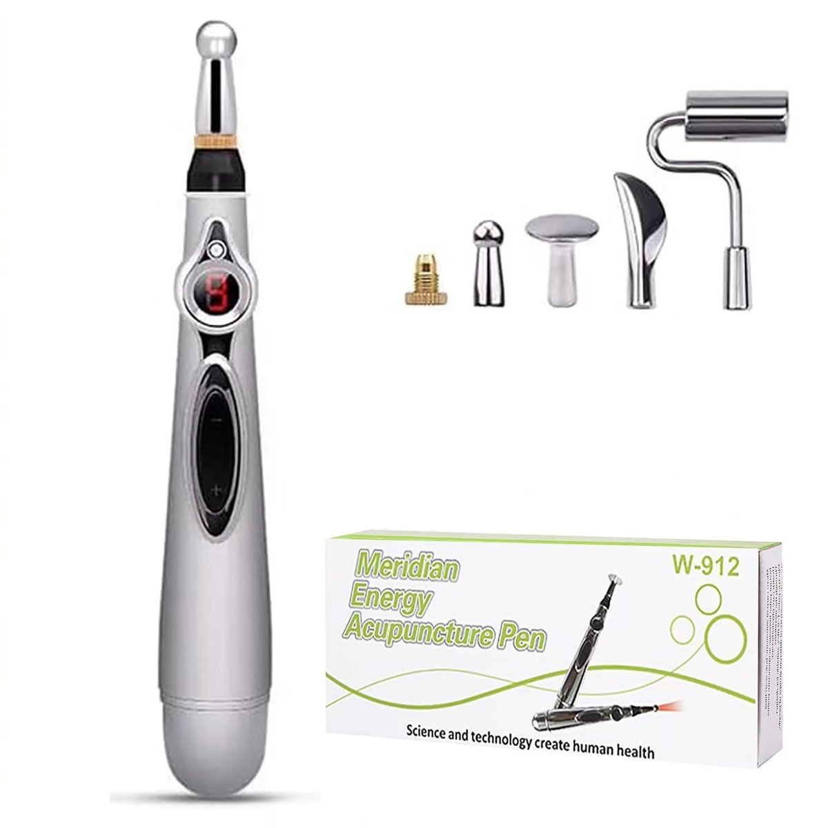 Akupunkturstift Elektronisch, 5-in-1 Energie-Massagegerät für Frauen und Männer