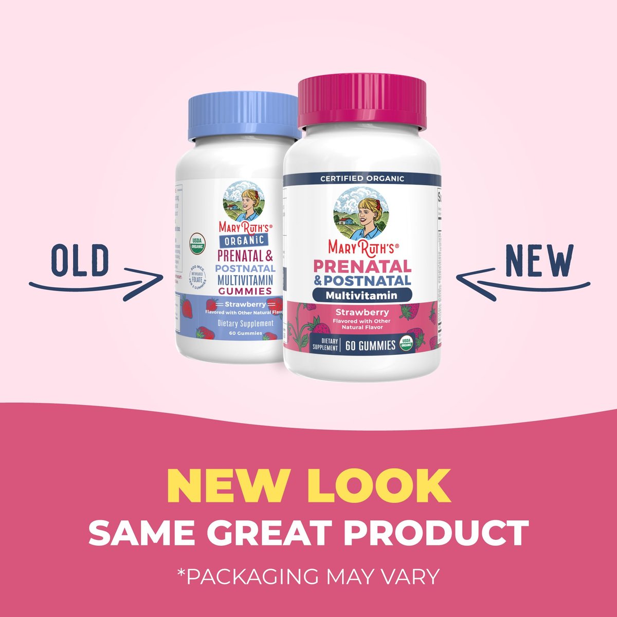 MARYRUTH'S Organics Prä natale Vitamine für Frauen | USDA Bio Prä natale Gummis | Postnatale Vitamine für Frauen Stillzeit | Methylfolat 800 µg DFE | Jod | Vegan | Non GMO | 30 Portionen