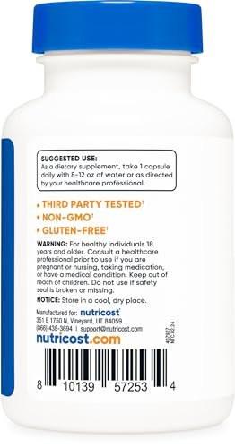 Nutricost Biotin (Vitamin B7) 10.000 mcg (10 mg), 120 Kapseln – Vegan, Glutenfrei, Non-GMO