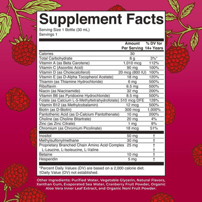 MaryRuth's Flüssiges Morgen-Multivitamin Reisegröße | Multivitamin für Männer & Frauen | Vitamin A, C, D, E, B6, B12, Biotin, Zink | Schönheit | Immunität | Vegan | Ohne Gentechnik | Glutenfrei | 30 ml | 8 Portionen