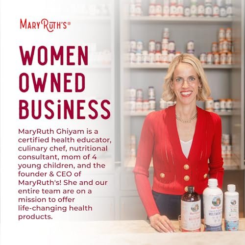 MaryRuth's Flüssiges Morgen-Multivitamin Reisegröße | Multivitamin für Männer & Frauen | Vitamin A, C, D, E, B6, B12, Biotin, Zink | Schönheit | Immunität | Vegan | Ohne Gentechnik | Glutenfrei | 30 ml | 8 Portionen