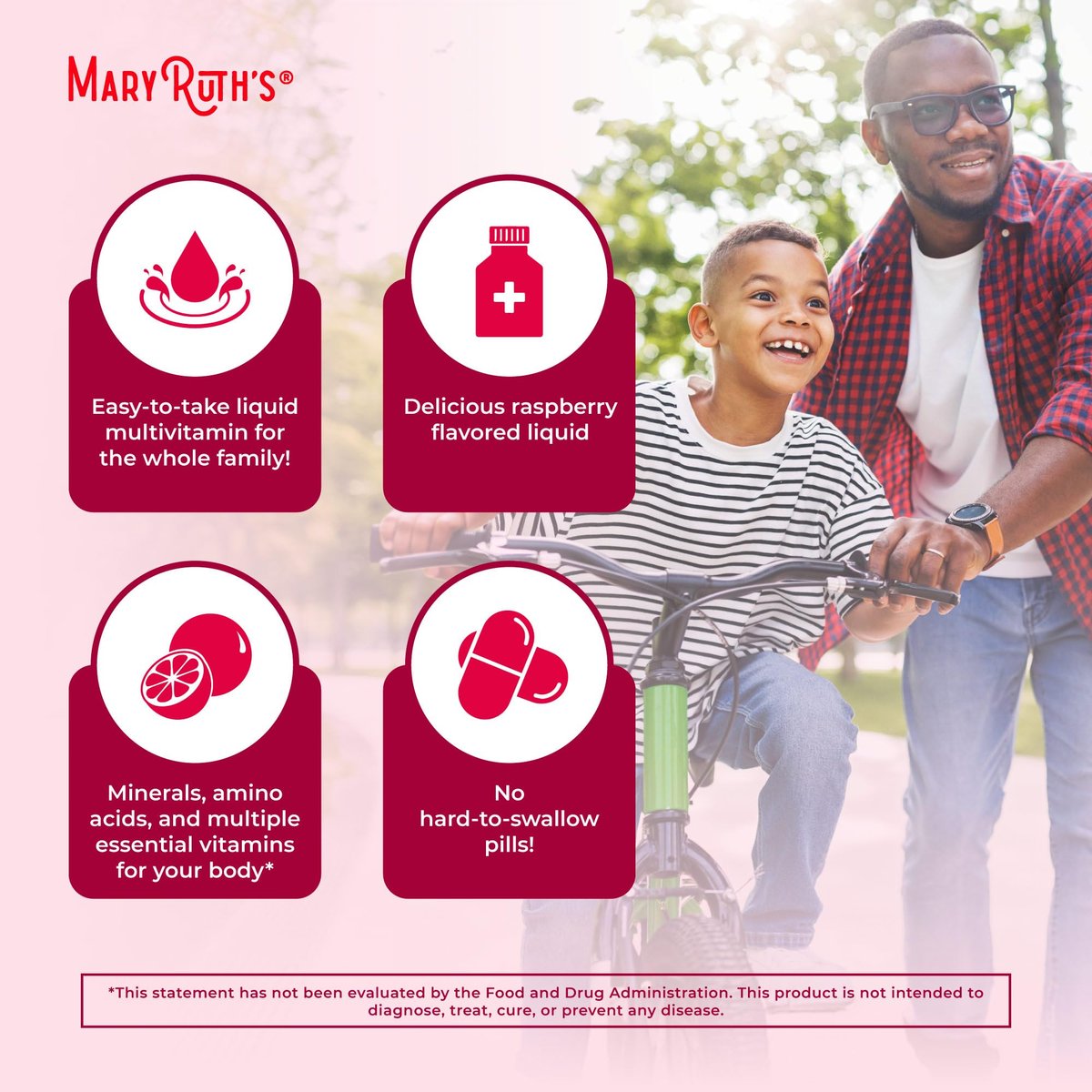 MaryRuth's Flüssiges Morgen-Multivitamin Reisegröße | Multivitamin für Männer & Frauen | Vitamin A, C, D, E, B6, B12, Biotin, Zink | Schönheit | Immunität | Vegan | Ohne Gentechnik | Glutenfrei | 30 ml | 8 Portionen